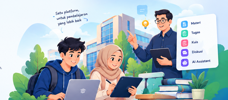 Ilustrasi Pembelajaran Kampus
